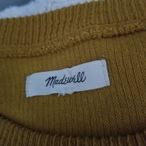 Madewell Top Size Medium Crewneck Front Tie Long Sleeve - Picture 6 of 8